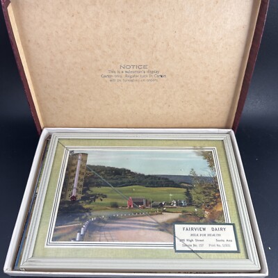 1952 Advertising Thermometer Salesman Sample 157 w/Backgrounds in Original Box