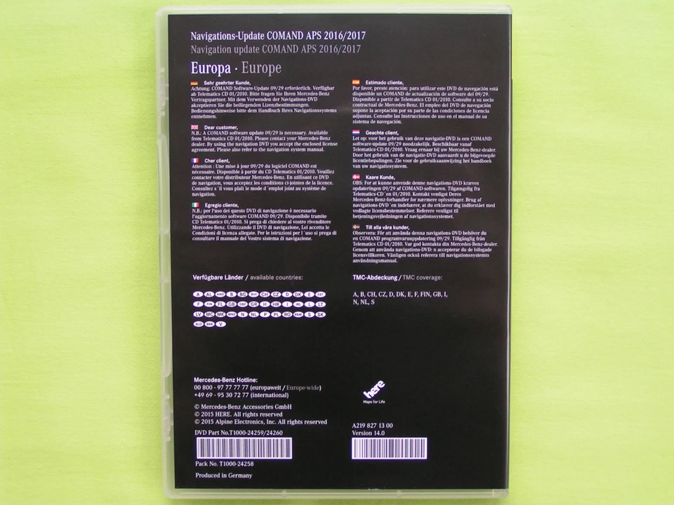 DVD NAVIGATION MERCEDES BENZ COMAND APS 2017 A B CLC E G M R SL SLK VITO NTG 2.5 - Bild 2 von 4