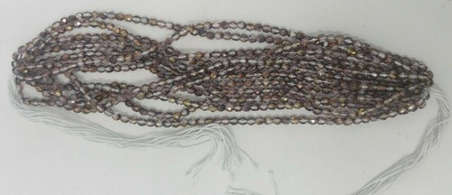 Faceted Round/Oval Glass Beads Purple Iris, 12 Strands of 50 Beads, 8mm - Picture 4 of 5