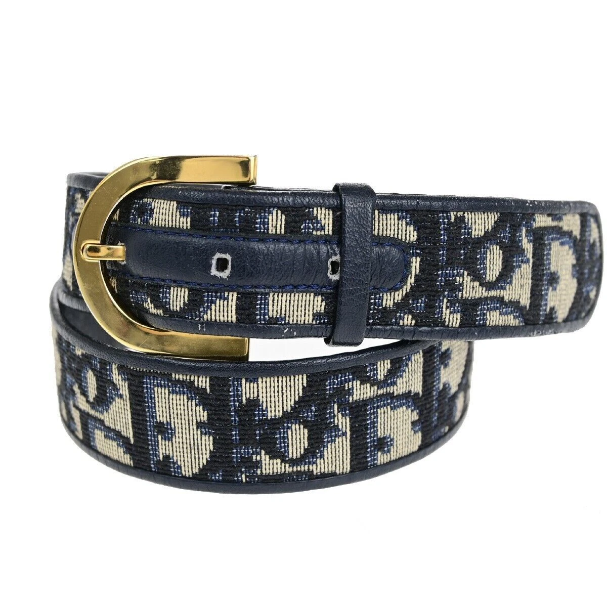 Ceinture Dior Trotter en toile marine authentique