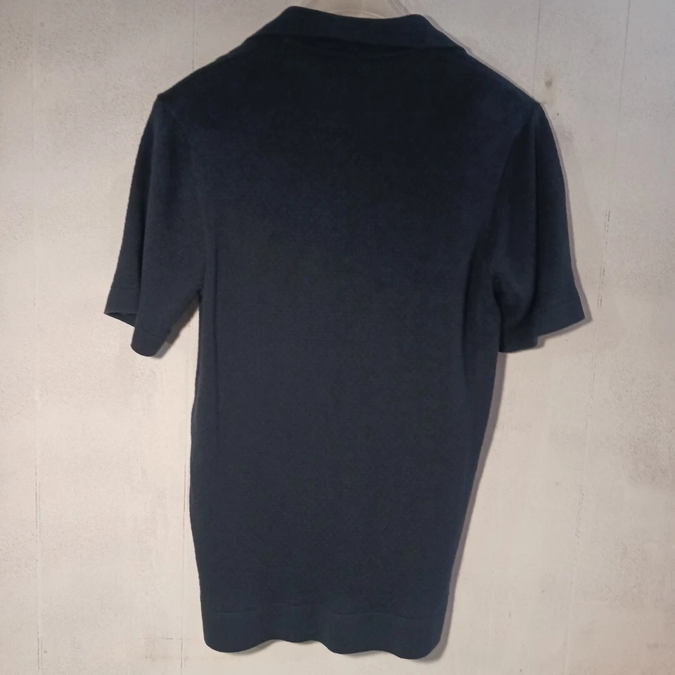 Рубашка с коротким рукавом Kenneth Cole New York мужская темно-синяя с v-образным вырезом размер средний  - Изображение 4 из 4