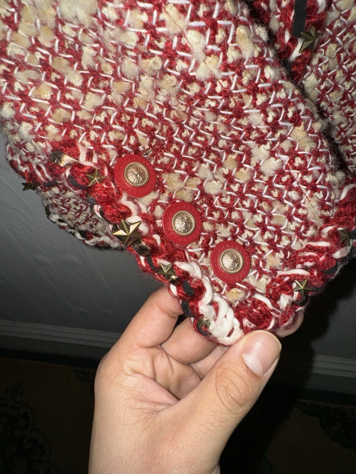 RARA giacca tweed lana senza colletto collezione Chanel Dallas autunno 2014