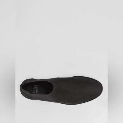 Roy Tumbled Nubuck Leather Bootie Eileen Fisher Size 6