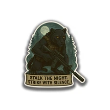 Panther Sticker 4 inch Vinyl Decal Outdoor Safe Tactical Raccoon Waterproof