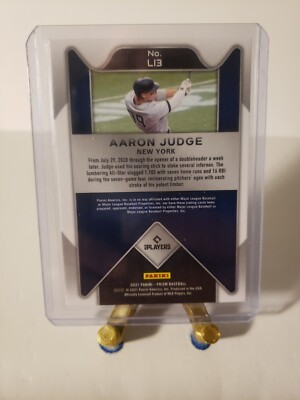 2021 Panini Prizm Aaron Judge BLUE Prizm Card #L13 Lumber Inc