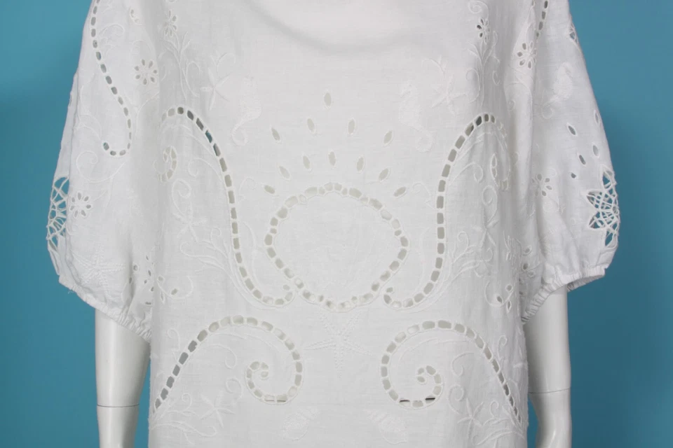 Vestido recto de lino blanco Spell & The Gypsy Collective Lala talla XXL - 836 Foto 3 de 4