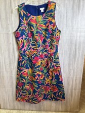 J.Crew Women’s Floral Pleated Shift Sleeveless Dress Size 2 Lined