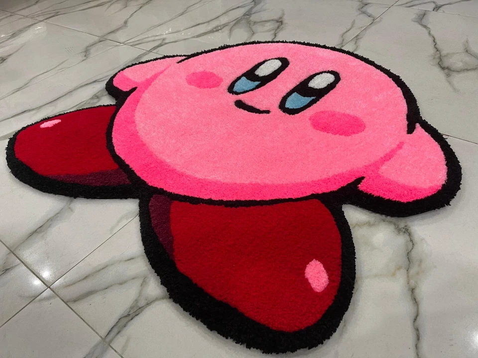 Tapete Kirby | Tapete tufado à mão | Personalizado | 62 cm | Tapete feito à mão - Imagem 4 de 4