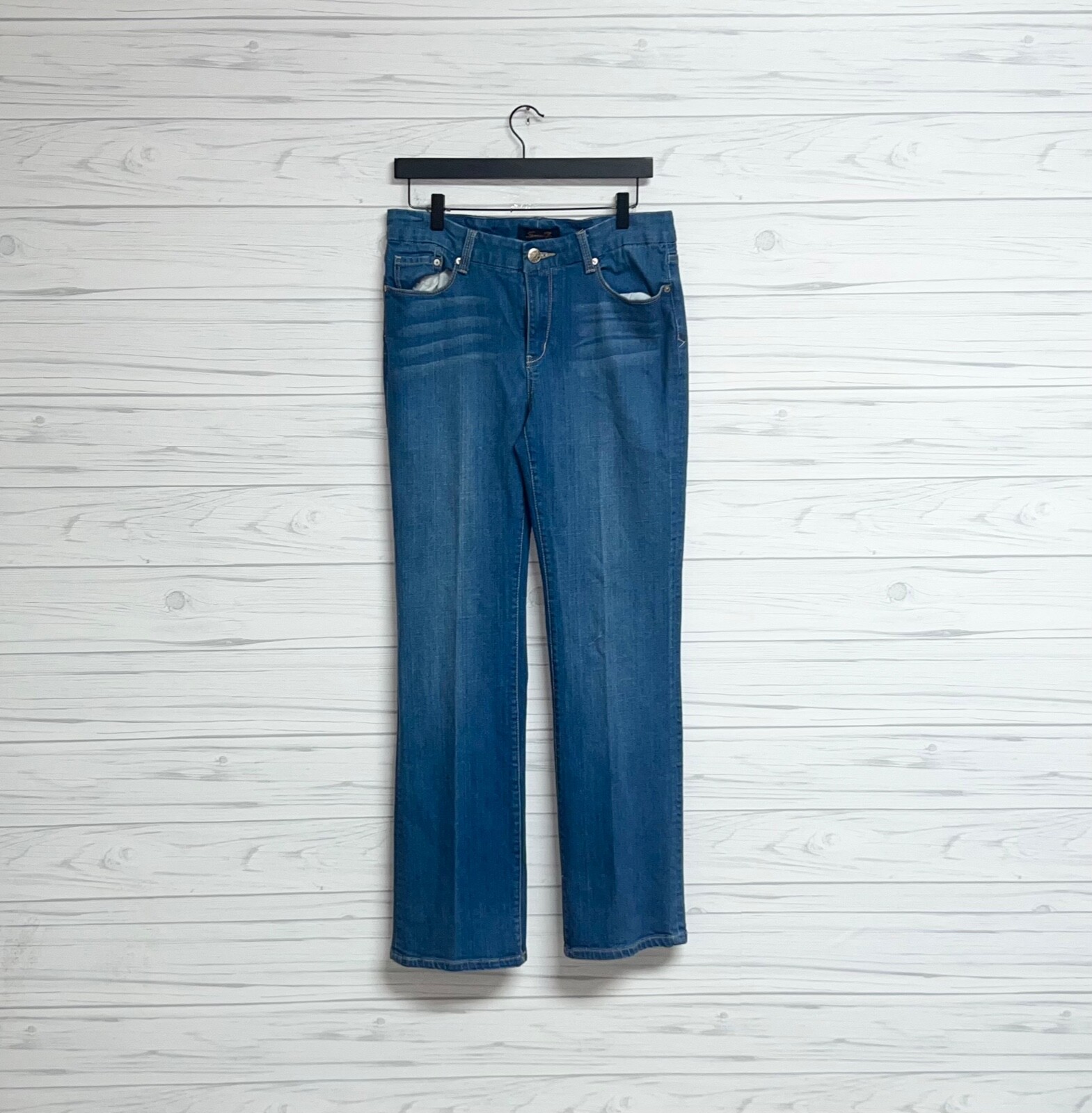 Seven7 jeans womens size 8 bootcut regular fit mid rise blue light wash stretch