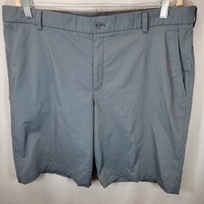 Nike Golf Shorts Gray Pinstripes Stretch Fabric Flat Front Size 38 Flawless