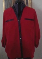 *NOTATIONS BLOUSE SIZE PS RED LIGHTWEIGHT SILKY FEEL NWT