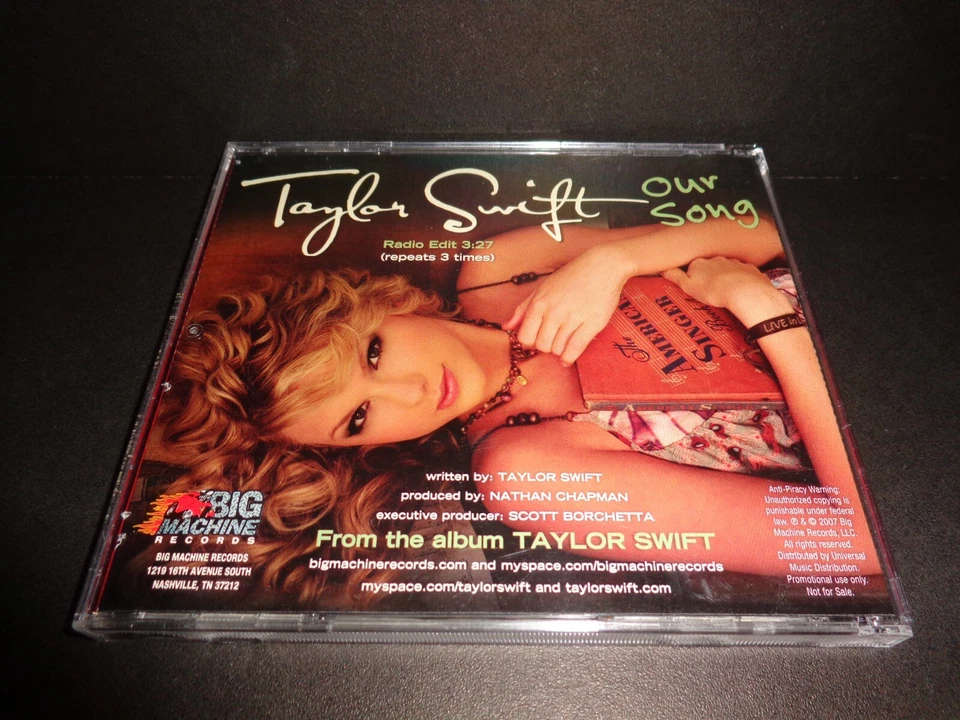 TAYLOR SWIFT Our Song Repeats 3X USDJ CD BigMachine Records 2007 BMRTS0103 Promo Foto 2 de 4