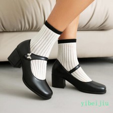 Women's Low Heel Mary Janes Classic Leather Dress Shoes Office Lady Banquet 2026