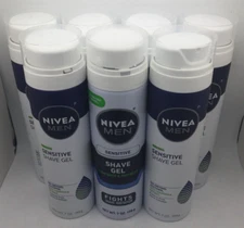 Nivea Men Sensitive Shave Gel, No Drying Alcohol, Protects From Irritation (7PK)