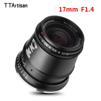 TTArtisan 17mm F1.4 MF Manual Focus Large Aperture Lens for M43 Mount Cameras