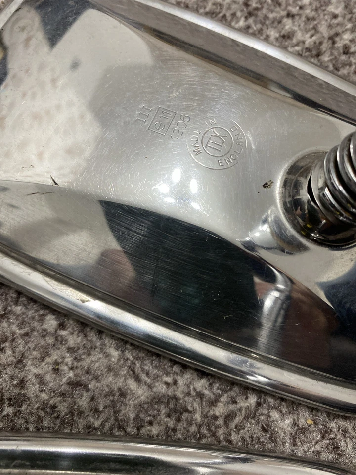 Par clásico TEX E11 1206 MK3 cuello de cisne guardabarros espejo lateral MG Triumph Jaguar Foto 4 de 4