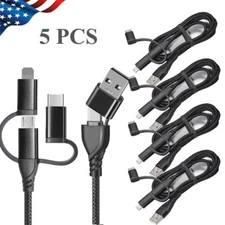 5 in 1 Fast USB Charging Cable Universal Multi Function Cell Phone Charger Cord