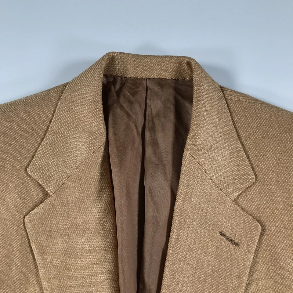 Casaco esportivo masculino Mabro EUR 48 r US 40 R blazer ouro cashmere seda botão único - Imagem 4 de 4