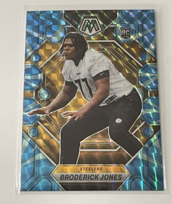 2023 Panini Mosaic Broderick Jones Blue Reactive Prizm RC #288