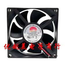 1 PCS DOCENG Fan FD248025-SD1 EP DC24V 0.20A 8CM 8025 2 wire cooling fan