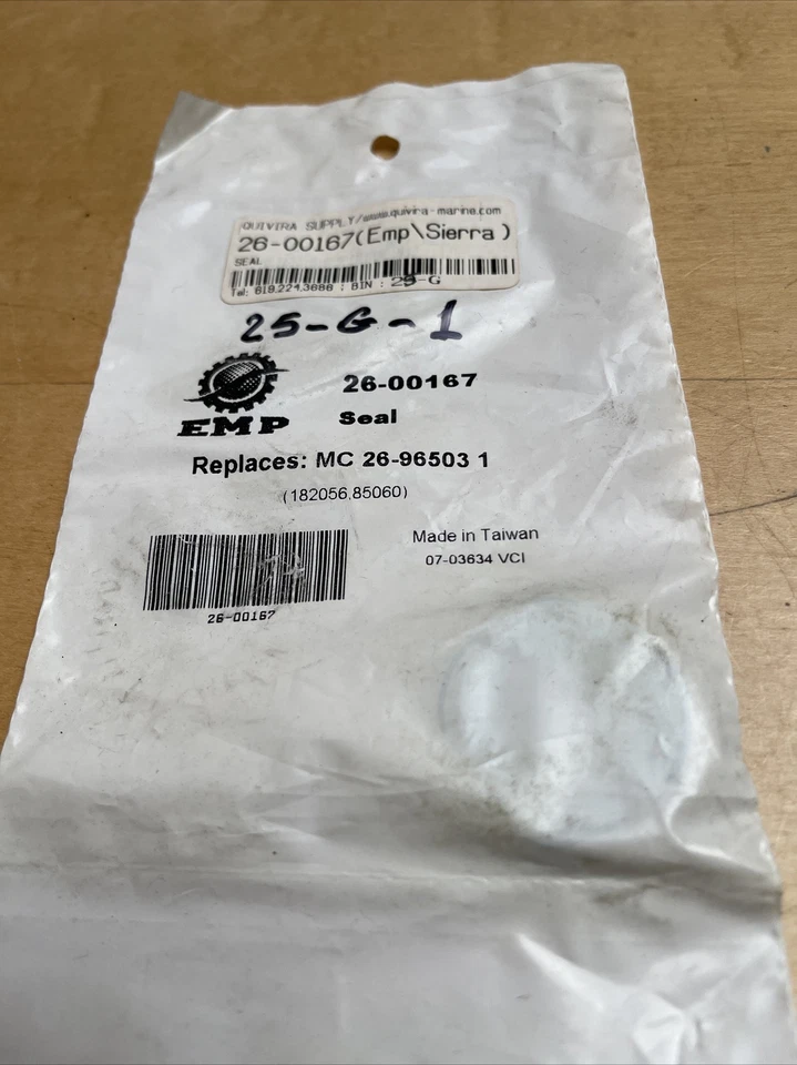 EMP MARINE SEAL REPLACES:MC 96503 1;P/N 26-00167. - Image 2 of 4