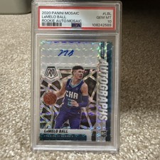 2020-21 Panini Mosaic Rookie LaMelo Ball #RA-LBL PSA 10 GEM MT Auto  