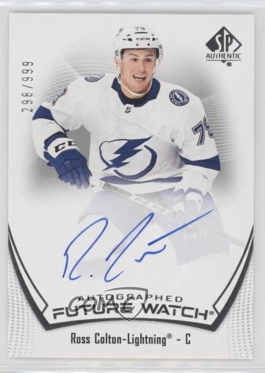 2021-22 SP Authentic Future Watch 298/999 Ross Colton #105 Rookie Auto RC 1a67