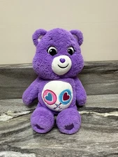 Basic Fun Care Bears Share Bear 14" Plush Stuffed Animal Teddy Plushie Purple