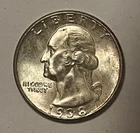 1938-s  Washington quarter,  choice to gem Brilliant UNCIRCULATED