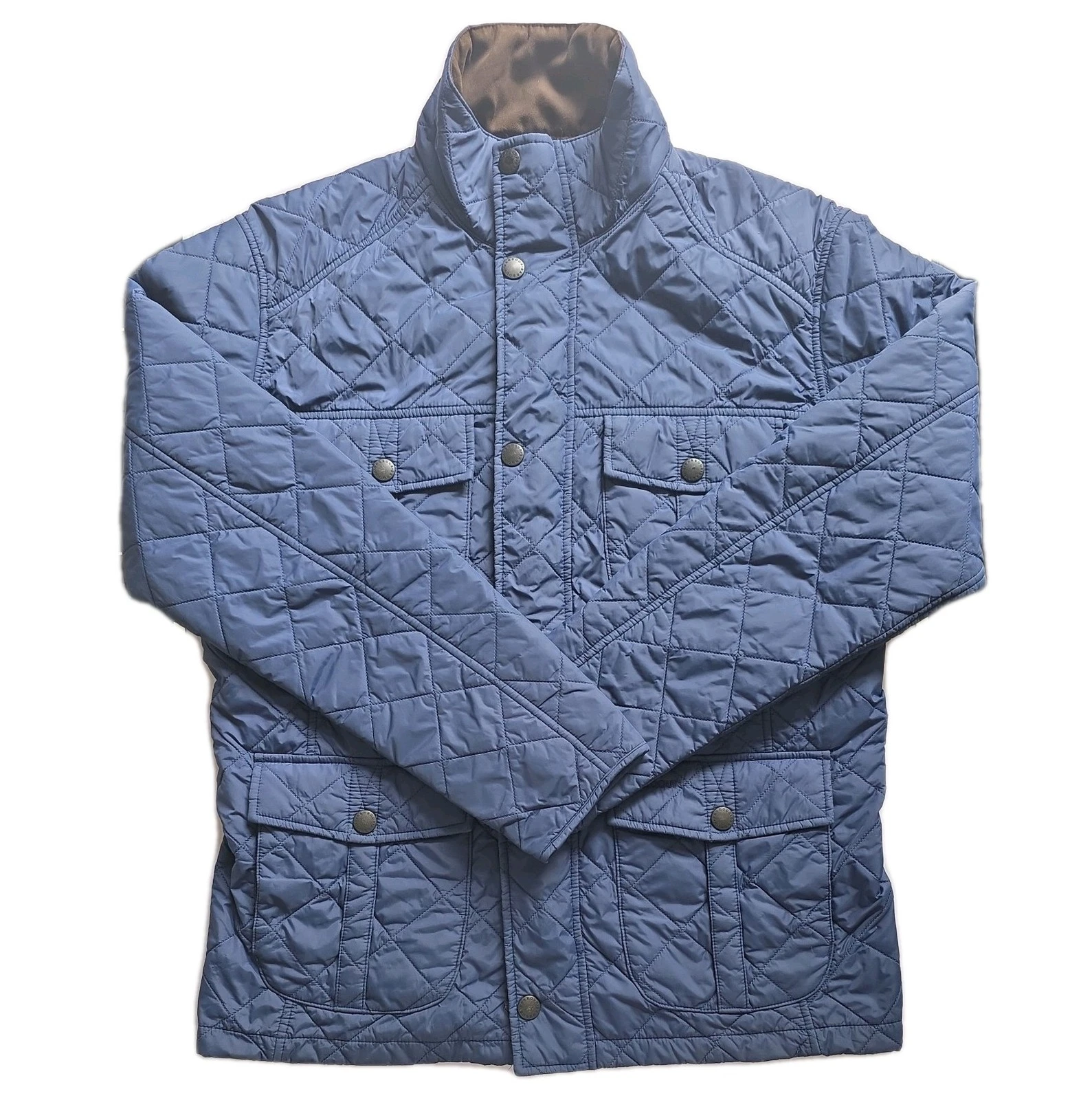 Barbour Explorer Quilt Jacket Men’s S Navy Blue Diamond Pattern Tartan Style
Opens in a new window o