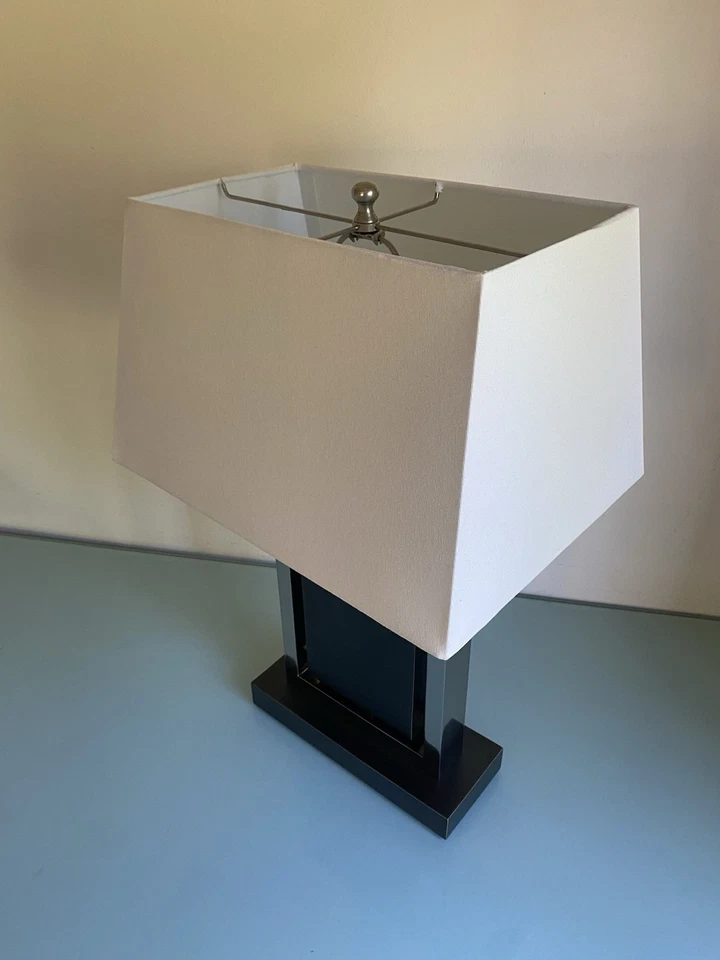 Robert Abbey Brushed Steel Rectangle Table Lamp - Image 4 of 4