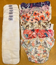 Mama Koala Set of six Stay-Dry Reusable Cloth Pocket Diapers w/ Liners