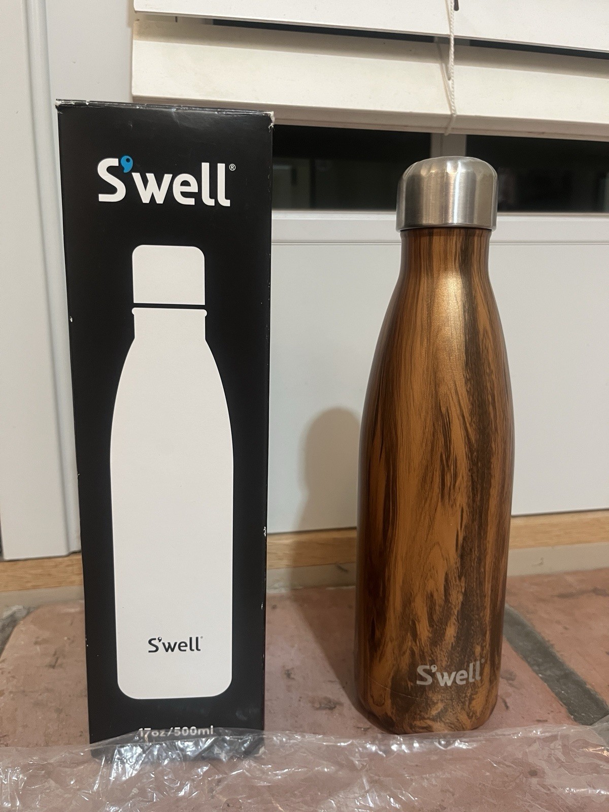 Teakwood Wood Bottle 17oz New