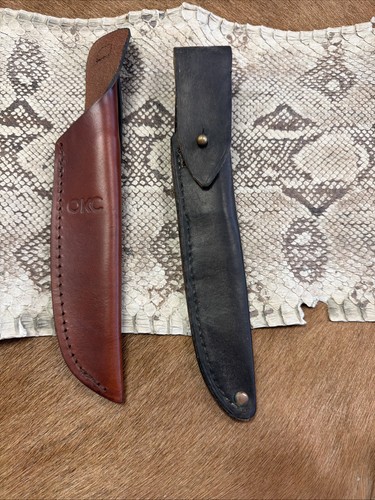 Vintage Leather Knife Sheaths Set of 2 In Good Used Condition