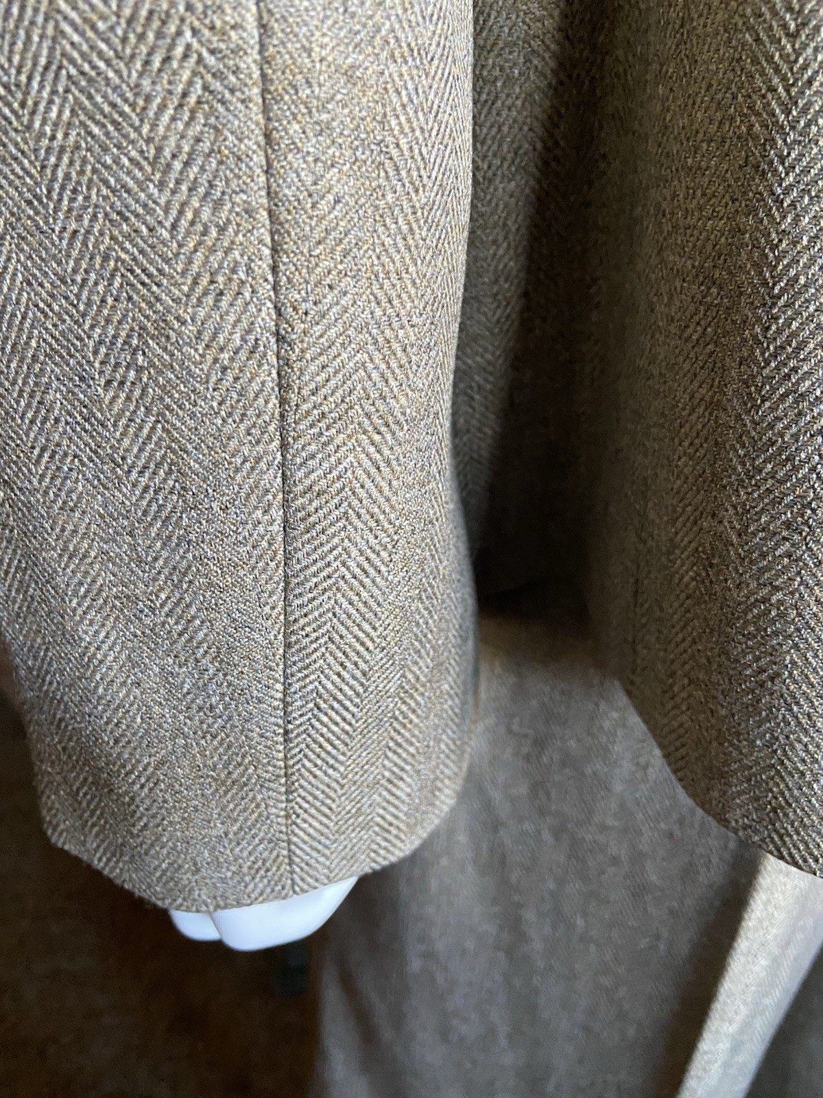 Le Suit Women's 2-Piece Pant Suit lt. Olive Green/Brown tweed, lined Size 16 EUC