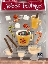 RARE JOLEE'S BOUTIQUE SP-JB-114 WINTER TREATS STICKER EMBELLISHMENT HOT COCOA