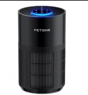 Air Purifier for Home w/ H14 True HEPA, Air Cleaner Sleep Mode Night Light-Black
