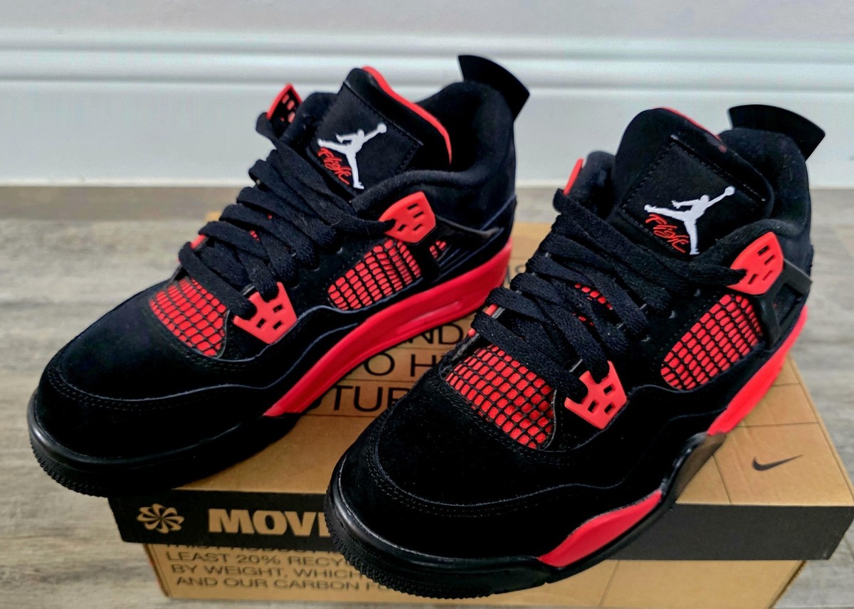 Size 6.5y - Jordan 4 Retro Mid Red Thunder | eBay