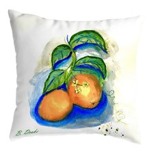 Betsy Drake Two Oranges Small Noncorded Pillow 12x12
