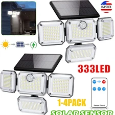 333 LED Solar Lights 3000LM Outdoor Waterproof Motion Sensor Security Wall Lamp