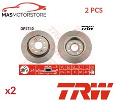 BREMSSCHEIBEN SATZ PAAR HINTEN TRW DF4740 2PCS A FÜR FIAT PUNTO,GRANDE PUNTO