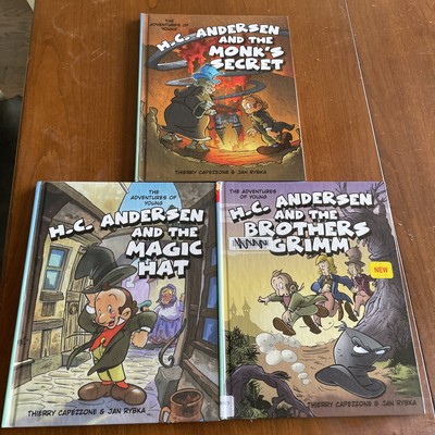 Lot of 3 The Adventures of Young H.C. Andersen, Magic Hat, Brothers Grimm, Monk