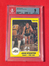 1984 Star John Stockton rookie card RC XRC #235 BGS 9 MINT (2 9.5 subgrades)