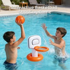 Aro de baloncesto para piscina para niños juego de piscina flotante con pelota