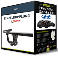 Starre AnhäNgerkupplung FüR Hyundai Santa Fe 12- Iii Typ Dm Imiola Hak-Pol Neu