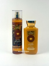 SET OF 2 Bath  Body Works Glazed Pumpkin Fine Fragrance Mist 8oz and Lotion 8oz