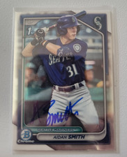 Aidan Smith Signed 2024 Bowman Chrome Baseball Card Mariners #BCP-45