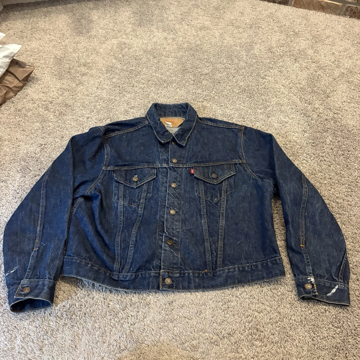 希少 Vintage Levi's RED Denim Shop Coat Levi's Denim Red Coats, Jackets & Vests for Men for sale | eBay