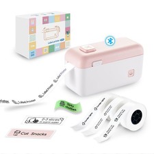 HP4 Mini Imprimante, Thermique Bluetooth Imprimante Autocollante Portable, Im...