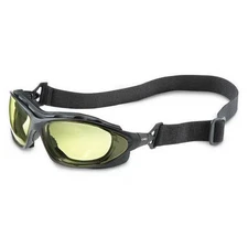 Safety Goggles, Amber Lens, Anti-Fog & Anti-Scratch, Non-Vented, Dielectric,